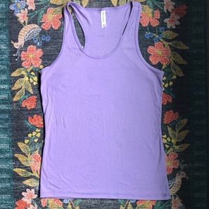 PinkBlush Maternity Purple Racerback Fitted Ribbed Tank Top, Size XL